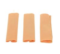 SOPOTUTU Lot de 3 Protège-Doigts Réutilisables Antidérapants pour Pêche la Mouche, Manchon Mono-Doigt 6,6 Cm en Tissu Résistants Beige, Protection Ciblée Dénudage Ligne pour Pêche