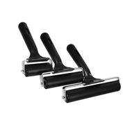 SOPOTUTU Lot de 3 Rouleaux en Caoutchouc Largeur 6 Cm 10 Cm 15 Cm Applicateur d'encre pour Gravure Impression Artistique Loisirs Créatifs Usage Professionnel