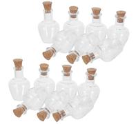 SOPOTUTU Lot de 30 Mini Bouteilles en Verre Rondes 2ml avec Bouchons en Liège, Réutilisables et Compactes, pour Décoration de Fête et Projets DIY
