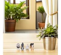SOPOTUTU Lot de 4 Figurines D’Animaux Ferme en Plastique Résistant Mini Modèles Réalistes de Cochon Chien Chat et Lapin Jouets Éducatifs pour Tout-Petits Décoration de Gâteau et Fête
