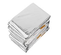 SOPOTUTU Lot de 4 Paquet de Couchage de Survie d'urgence 78,6 X 39 Pouces Imperméables et Isolants Thermiques, Équipement Compact et Léger pour Camping, Randonnée et Abris d'urgence