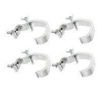 SOPOTUTU Lot de 4 Pinces Lumineux en Aluminium Argentées Bouton Réglable et Forte Capacité de Charge, Adaptées pour Truss de 30-52mm, pour Éclairage de Scène