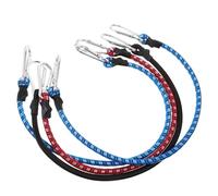 SOPOTUTU Lot de 4 Sangles de Camping à Dégagement Rapide en Latex Élastique, Ceintures de Cerclage Réutilisables Rangement Transport de Bagages en Extérieur Couleur Aléatoire