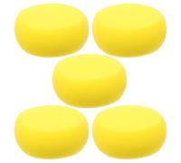 SOPOTUTU Lot de 5 Éponges de Bain pour Animaux de Compagnie Haute Mousse Ronde 70 MM Jaune Éponge de Toilettage pour Chien et Chat Accessoire de Nettoyage pour Bain et Shampoing