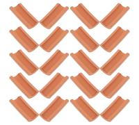 SOPOTUTU Lot de 50 Tuiles Miniatures en Terre Cuite pour Toiture de Maison de Poupée, Décor Micro-Paysage, Accessoires Créatifs pour Maquettes, Briques Réalistes et Auto-adhésives, Taille