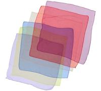 SOPOTUTU Lot de 6 Foulards Carrés pour Jonglage et Danse Garçon et Filles Petites Écharpes Colorées en Mousseline pour Performances Activités Acrobatiques et Jeux en Maternelle