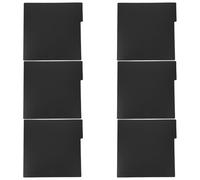 SOPOTUTU Lot de 6 Séparateurs pour Vinyles en Plastique Épais 0,75 Mm, Cartes de Classification Noires 32x32,5 Cm, Étiquettes de Catégorie D'enregistrement pour Organisation