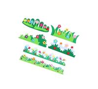SOPOTUTU Lot de 6 Set de Stickers Muraux en Feutrine 3d Autocollants, Décoration Murale pour Maternelle, Fleurs en Tissu Non Tissé, Motifs Mixtes Colorés, pour Chambre Style Aléatoire