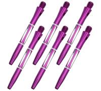 SOPOTUTU Lot de 6 Tiges Fileté en Alliage D'aluminium pour Fléchettes, Couleur Violette, Accessoires pour Arbres de Jeu, Canne à Fléchettes Professionnelle, Adaptées aux Joueurs Amateurs