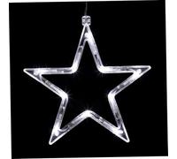 SOPOTUTU Lumière LED À Pile Étoile Fenêtre Blanc Froid 10 LED Ventouse Arrière Décoration Noël Intérieur pour Maison Boutique Vitrine Mariage 18.00 X 18.00 X 0.90 cm