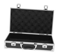 SOPOTUTU Mallette à Outils en Aluminium Noir 29x16x7 Cm Doublure Mousse Antichoc, Boîte De Rangement Portable Polyvalente pour Stockage Médical, Bricolage Et Voyage