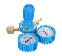 SOPOTUTU Manomètre de Régulateur de Pression d'Oxygène en Fer, Double Affichage pour Bouteille de Gaz, Réducteur d'Air Ajustable Joint Étanche, Indicateur de Pression Plongée et Soudage,