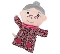 SOPOTUTU Marionnette à Main Grand-mère en Tissu Doux, Éducatif pour Garçon et Filles de 1 à 4 Ans, Marionnettes Familiales pour Jeux de Rôle et Contes en Maternelle, Accessoire Léger