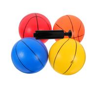 SOPOTUTU Mini Basketball Balle Sauteuse Éducative avec Pompe de Ballons PVC Élastiques pour Jeux Extérieur et Intérieur Coordination Main Pied Cadeau Garçon Fille