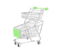 SOPOTUTU Mini Caddie De Courses Double Couche Vert Jouet Décoratif Miniature pour Bureau Et Chambre