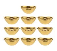 SOPOTUTU Mini de Richesse Dorés 10 Pièces Ornement Miniature pour Maison de Poupée Décor Feng Shui en Alliage Accessoires Décoratifs Réalistes pour Scène Micro Collection Miniature