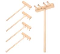 SOPOTUTU Mini Râteaux à Bois 5 Pièces 13,7x5,7 Cm pour Table De Sable Artisanat Créatif Outils Zen Relaxation