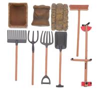 SOPOTUTU Miniature Farm Tool Set Mini House Garden Accessory for Realistic Painted Miniature Farm and Garden Tools for Decorative Scenes and Educational Play