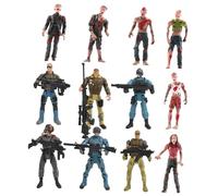 SOPOTUTU Modèles Soldats Flexibles Figurines Militaires Plastique avec Zombies Jouets Scène Éducative Garçon Fille