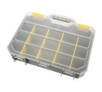 SOPOTUTU Organisateur Boîte à Outils Portable avec Compartiments Amovibles Boîte Rangement Visserie et Quincaillerie Mallette de Rangement Compacte pour Composants Électroniques et Outils