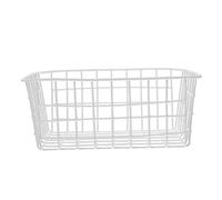 SOPOTUTU Organisateur De Congélateur Coffre En Fil Métallique Blanc 28x21,5x12 Cm, Panier De Rangement Alimentaire Pour Fruits, Légumes Et Stockage Pratique