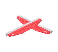 SOPOTUTU Outil de Finition en Acier Inoxydable 2 Pièces - Guide de Coupe pour Papier Peint et Peinture, Protection de Bordure et Bouclier de Peinture Rouge, Outil de Découpe Précis