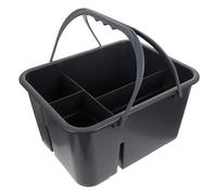 SOPOTUTU Panier de Rangement Salle de Bain Écologique à Poignée Bac de Nettoyage Portable à Quatre Compartiments Panier Utilitaire pour Maison Hôtel Organisation Facile