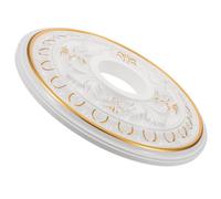 SOPOTUTU Panneau Décoratif En Plâtre À Relief Pour Plafonnier Cache De Remplacement Pour Rosace De Plafond Finition Blanche Installation Facile Rosace De Plafond Pour Suspensions