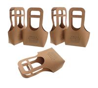 SOPOTUTU Paquet D’emballage Floraux en Papier Kraft 5 Pièces avec Poignées, Paquet pour Bouquets de Fleurs, Emballage Présent Écologique pour Fête des Mères et Occasions Spéciales,