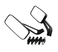 SOPOTUTU Paquet de 1 Paire de Rétroviseurs de Guidon Moto Rétro Noirs Compatibles Fixation 8-10 MM Adaptés Motos Routières Cruisers Trails et Tout Usage Accessoire Modifié pour Vue Arrière