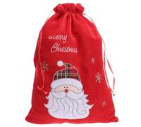 SOPOTUTU Paquet Présent de Noël à Main Père Noël Transparent Coloré Pochette Légère pour Rangement de Fête pour Décor Festive et Utilisation Familiale