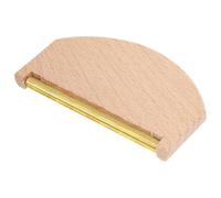 SOPOTUTU Peigne Manuel pour Laine et Pulls Manche en Bois Brosse Anti-Peluches Dorée en Cuivre Outil Compact pour Vêtements Tricots et Manteaux Éliminateur de Bouloches et Réutilisable