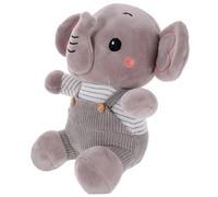 SOPOTUTU Peluche Éléphant Douce Coton Doux avec Bretelles Calmant pour Garçon Fille Peluche Animale Confortable et Sûre pour Filles et Garçons Accessoire Décoratif Intérieur