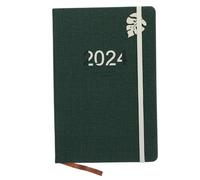 SOPOTUTU Planificateur Portable à Couverture Texturée Cahier de Notes Quotidien Adapté Travail et École Agenda Journalier Multifonction pour Étudiants et Professionnels Vert Foncé