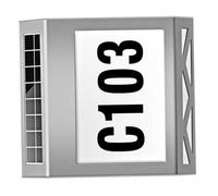 SOPOTUTU Plaque Numéro Porte Solaire LED Étanche Acier Inoxydable Lumineuse Écologique et Facile à Installer pour Extérieur Dadresse Visible de Nuit