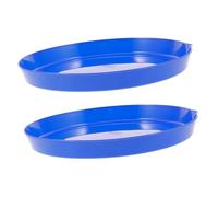 SOPOTUTU Plateaux à Bulles Rechargeables en Plastique Bleu pour Garçon et Filles, 2 Pièces, Jouet Bulles Extérieur Encourageant Interaction Sociale
