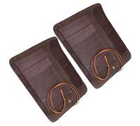 SOPOTUTU Pochette à Couteaux en Cuir Marron Portable et Enroulable Multi-Poches pour Rangement Espace- pour Outils de Sculpture en Déplacement