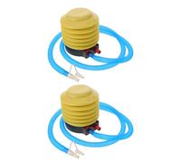 SOPOTUTU Pompe à Pied Manuelle Portable pour Ballon de Yoga et Matelas Gonflables, 2 Sets avec 4 Bouchons et 2 Extracteurs, pour Kits d'urgence et Activités Outdoor