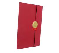 SOPOTUTU Porte-certificats à Trois Volets Rouge Vertical, Couverture Rigide Pour Diplôme D’études Secondaires, Protège-document Solide Pour Certificat De Récompense, Usage Scolaire Et Professionnel