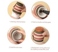 SOPOTUTU Practical Ceramic Moxibustion Cup Double Layer Heat Insulation Moxa Burner For Full Body Massage And Care Multi Function Cupping Pot For Home Use
