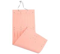 SOPOTUTU Présentoir Mural pour Barrettes et Accessoires Cheveux, Grand Organisateur Suspendu 38x104 Cm en Feutre Rose, Pochette de Rangement Murale Tissée pour Chambre Fille, Support