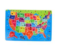 SOPOTUTU Puzzle Bois Carte des États-Unis Éducatif Anglais pour Garçon Fille Ans Apprentissage Géographique des États USA Jeu Éducatif pour Filles et Garçons