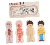 SOPOTUTU Puzzle Éducatif Bois Organes Humains Multi-Couches pour Garçon Fille Apprentissage Cognitif Anatomie Cadeau Pédagogique Garçon Fille Dès Ans