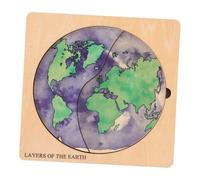 SOPOTUTU Puzzle Globe Terre Bois DIY pour Garçon Fille Modèle Éducatif de Structure Terrestre Jeu Apprentissage Géographie Développement Cognitif et Imagination Spatiale