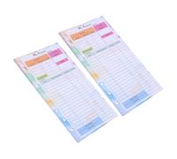 SOPOTUTU Recharge Papier pour Budget A6 6 Trous, Feuilles de Planificateur Couleur Dégradée, Inserts Vierges pour Agenda, 14 Feuilles par Carnet, Lot de 2 Carnets, Accessoires
