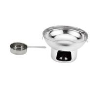 SOPOTUTU Réchaud à Portable Acier Inoxydable avec Poêle pour Pique Résistant Haute Température Facile à Nettoyer pour Induction et Gaz