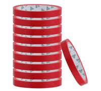 SOPOTUTU Ruban Adhésif pour Paquet Rouge 10 Rouleaux 12 MM X 45 M en Polypropylène pour Emballage et Regroupement de Produits Frais