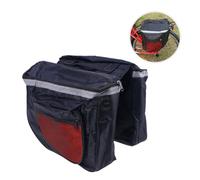 SOPOTUTU Sacoche Vélo Arrière Double Face Étanche avec Bandes Réfléchissantes Capacité Spacieuse Fixation pour Porte-Bagages Sacoche Latérale Cyclisme Noir Rouge