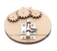 SOPOTUTU Serrure à Loquet en Bois pour Tableau D'activités Montessori, Éducatif Sensoriel pour Tout-Petits, Kit D'engrenages en Bois pour Développement Moteur, Planche de Voyage pour Bébé