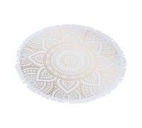 SOPOTUTU Serviette De Plage Serviette De Bain Surdimensionné Mandala Rond Thème Tapisserie Broder Sable Blanche Fibre